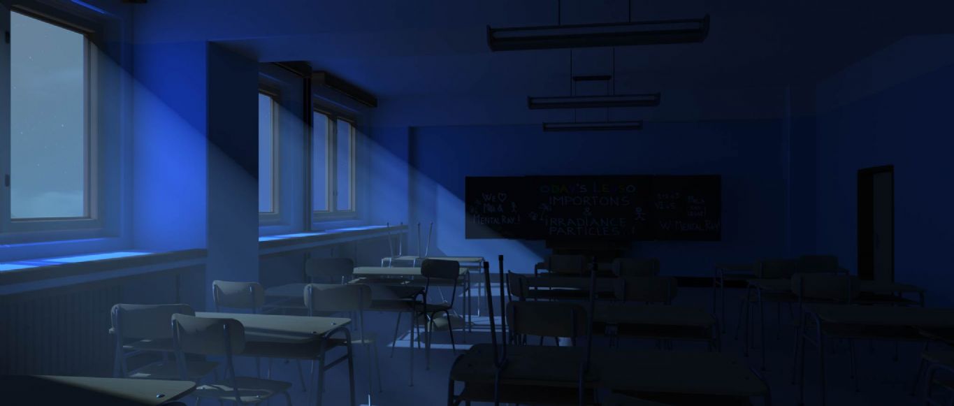 教室夜晚